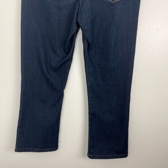 NYDJ Billie Mini Bootcut Dark Denim Short Jeans - Picture 3 of 11